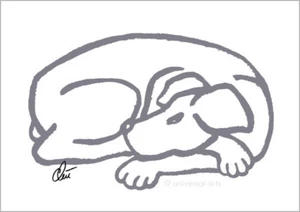 JACQUELINE DITT - Dog - Grey A3 sign.ltd.Original Druck Grafik Hund Hunde Bild - Bild 1 von 3