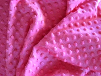 HOT PINK MINKY CUDDLE DIMPLE DOT FELPA PUNTO COSER EDREDÓN TELA ARTESANAL POR Y PRECORTADOS Foto 1 de 4