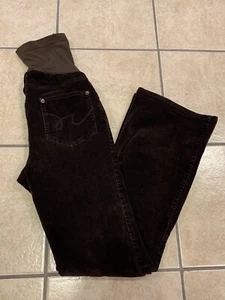 Womens S MOTHERHOOD MATERNITY Brown Stretch Bootcut Corduroy Pant 91060-28 28x30 - Picture 1 of 12