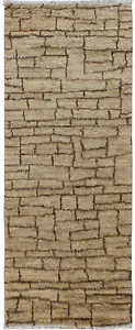 Handwoven Luxury Hand-Knotted Moroccan Shaggy 3x8 Ft Runner Rug - Picture 1 of 9