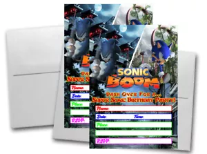 12 Sonic The Hedgehog Einladungskarten (12 weiße Umschläge enthalten) #1 - Bild 1 von 1