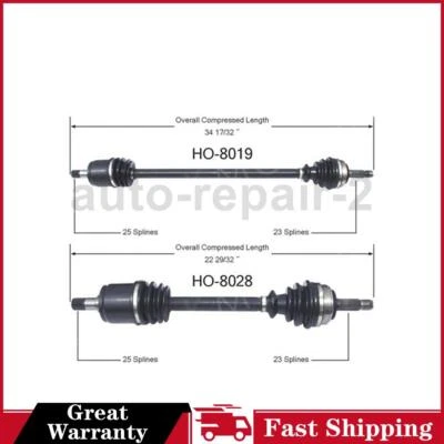 Eje delantero izquierdo derecho CV para Honda Civic TrakMotive 1984~1987 Foto 1 de 3