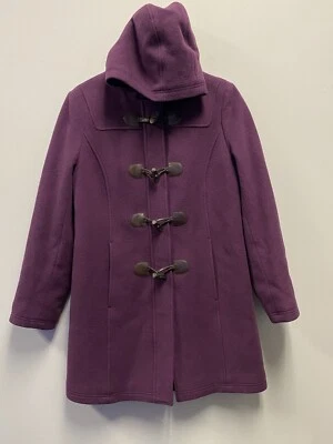 L.L Bean Classic Lambswool Duffel Coated Plum/Purple—Size 8 - Image 1 of 4