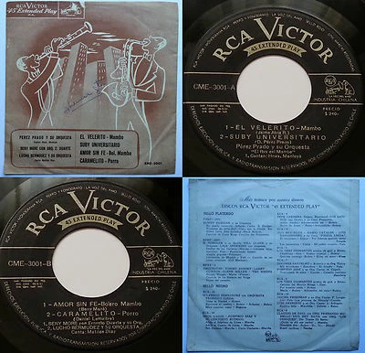 PEREZ PRADO BENNY MORE LUCHO BERMUDEZ 7" SPLIT EP UNIQ PS MEGARARE CHILEAN PRESS - Image 1 of 4