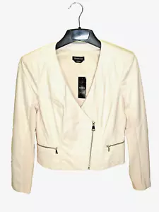 BEBE AMANDA SUPER SEAMS FAUX PINK LEATHER JACKET (L) NEW WITH TAGS COST $ 129.00 - Picture 1 of 12
