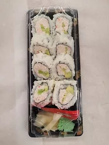 Juego de 400 bandeja y tapa de sushi para llevar 8,77x3,74x1,96" para llevar California o rollo múltiple - Imagen 1 de 2