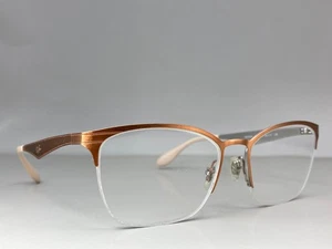 Ray Ban Eyeglasses RB6345 2920 Copper Metal Half Rim FRAMES ONLY 54-17-135 - Picture 1 of 15