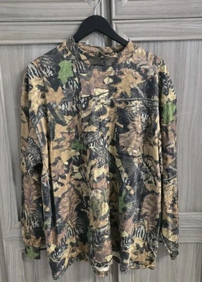 VTG Mossy Oak Pullover Camouflage Shirt LS  Size XL Jerzees Outdoors - Image 1 of 4