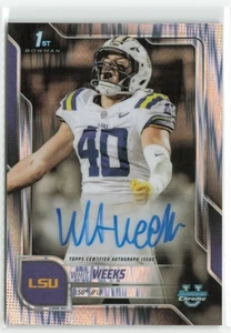2025 Bowman Chrome University Whit Weeks #BCA-WW Stealth Refractor Auto - Picture 1 of 2