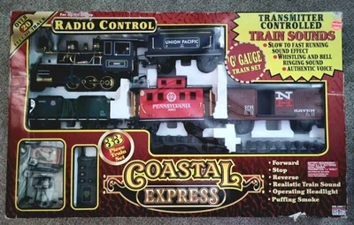 VTG COASTAL EXPRESS Radio Control Train Set G Gauge EZ TEC Remote Control Tracks - Image 1 of 4