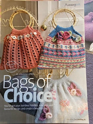 🧶Knitting Pattern Hand Bags Tote DK Weight Bags Of Choice Design - Amanda Jones - Image 1 of 3