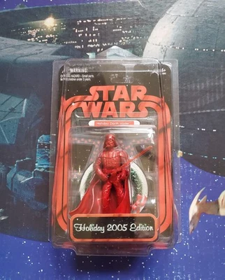 Star Wars Darth Vader Holiday 2005 Edition RED Action Figure - MINT - Image 1 of 4