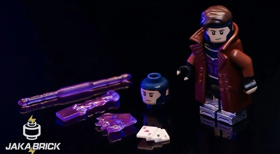 LEGO Jaka Brick Custom Accented Dealer Gambit Minifigure NEW - Image 1 of 4