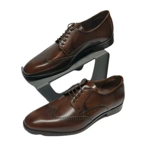 NEW Lloyd Nordstrom Oxford Men Dress Shoes US 8 UK 7 Lace Up Brown Germany Biz - Picture 1 of 14
