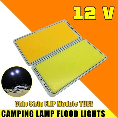 Tira de astillas luces de inundación camping 100W 12V COB panel LED luz caña de pescar lámpara Foto 1 de 4