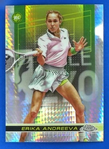2024 Topps Chrome Erika Andreeva #24 TENNIS CARD Rookie PTPA RC Prism Refractor - Picture 1 of 2