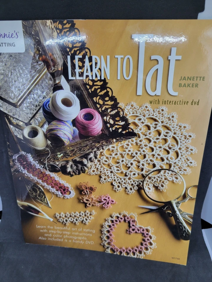 Learn to Tat Book w/DVD Tatting Technique Patterns Annie's Janette Baker NEW - Image 1 of 4