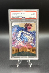 1995 Marvel Metal Silver Flasher Justice #64 PSA 6 - Bild 1 von 2
