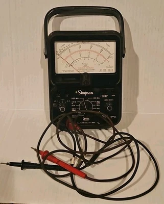 Simpson 260 Series 7P Analog VOM Meter Tested & Working With Leads - Image 1 of 4
