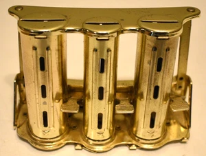 Goldtone 3 Chamber Tube Barrel Belt Mount Coin Changer - Picture 1 of 3
