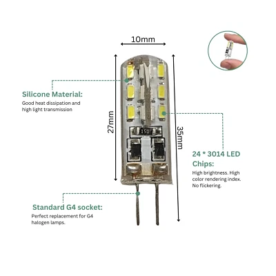 G4 24 LED Corn AC/DC 12V Warm White Light Replacement Bulb with A+ Energy Rating - Image 1 of 4