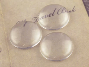3 Cabochon 20 mm Glas klar - Bild 1 von 1