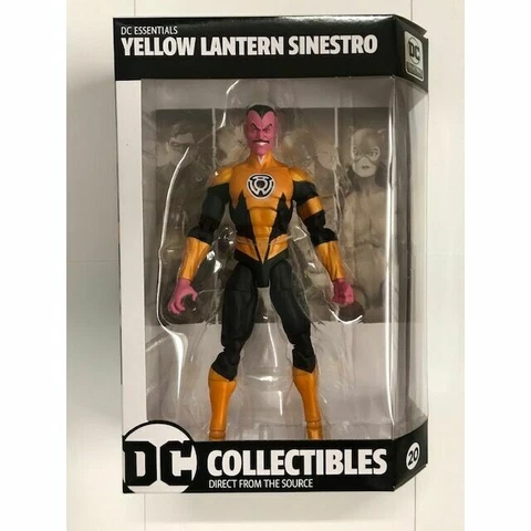 DC Collectibles Essentials: Yellow Lantern Sinestro 7 Inch Action Figure Sealed Cover