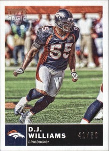 2010 Topps Magic Mini Pigskin #118 D.J. Williams /50