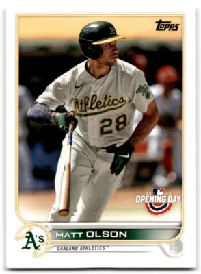 2022 Topps Opening Day Matt Olson Oakland Athletics #187 - Image 1 of 2
