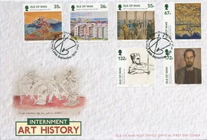 Isle of Man IOM Stamps 2010 FDC Internment Art History Paintings WW2 WWII 6v Set - Picture 1 of 1