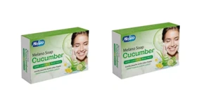 Melano Cucumber soap evitalizes Smooths Exfoliates Moisture 100gm × 2 Pack - Picture 1 of 1