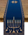 Coureur de table de Hanoukka menorah étoile de David fête juive par