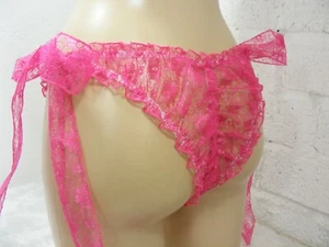 DDLG sissy panties lace side tie scrunch butt men or women lingerie knicker - Picture 1 of 4