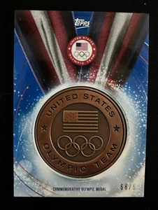 2016 Topps Olympics Commemorative TEAM USA Bronze Medal Blue #ed 68/99 - Picture 1 of 2