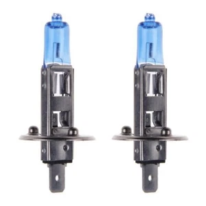 2x H1 Halogen 100W 12V Low/High Beam Headlight/Fog Bulbs White Glass Pair Car - Picture 1 of 11