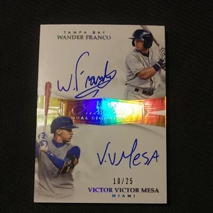 2019 Panini Flawless RC Dual Auto Wander Franco V.V. Mesa 10/25 ๐ฅ๐ฅ Sharp card - Picture 1 of 6