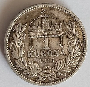 HUNGARY 1 Korona 1915 - Silver 0.835 - Imagen 1 de 2