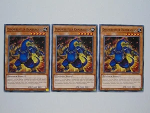 Dinowrestler Rambrachio RIRA-EN007 1st Edition x3 Playset (Pack Fresh) - Foto 1 di 1