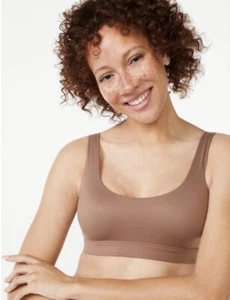 Joyspun Women's Brushed Knit Bralette Size L Moroccan Brown Super Soft Bra - Picture 1 of 6