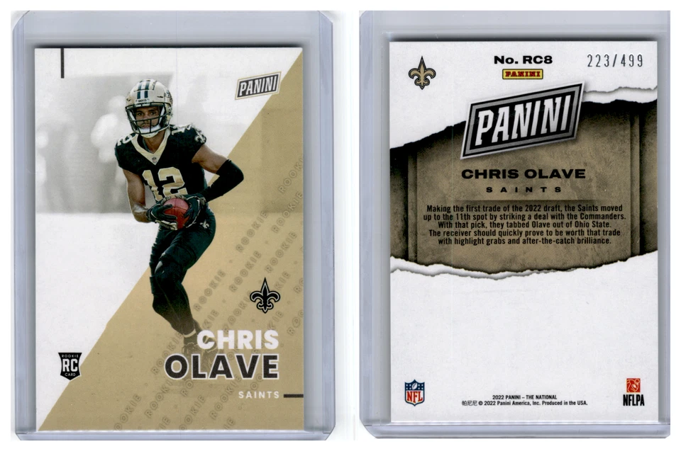 2022 Panini National Silver Pack RC Rookie Parallel Chris Olave Saints 223/499 - Image 1 of 1
