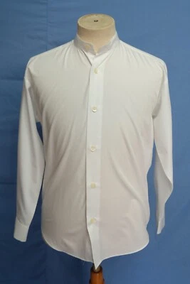 ISSEY MIYAKE Design Studio Collarless White Men's Shirt Long Sleeve Size M - Imagem 1 de 4