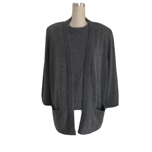 Set Maglione Vintage Valentino Boutique 2 Pz Cashmere Collo Equipaggio M