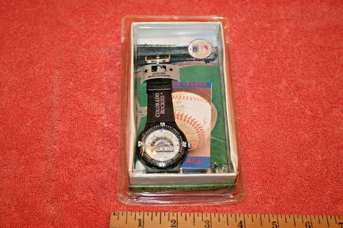 (C) MLB 1995 Colorado Rockies Watch in Box Sealed Package Cover