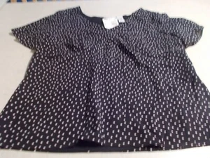 Jaclyn Smith Blouse Size Large Navy Blue Polka Dot NEW - Picture 1 of 1