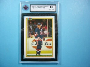 1990/91 BOWMAN TIFFANY NHL HOCKEY CARD #123 PAT LAFONTAINE KSA 10 GEM MINT 90/91 - Picture 1 of 4