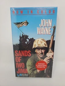 Sands of Iwo Jima (Colorized VHS, 1988) New/Sealed with Republic Watermarks - Picture 1 of 6