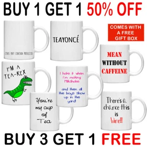 Getränkezitate Teayonce Tee Rex Becher 11oz Geschenkbecher Tee Kaffee personalisierter Wein - Bild 1 von 10