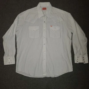 VTG Ely Plains Western Shirt Mens 17 1/2 - 35 Pearl Snap Cowboy Rodeo Rancher - Picture 1 of 7