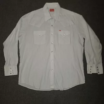 VTG Ely Plains Western Shirt Mens 17 1/2 - 35 Pearl Snap Cowboy Rodeo Rancher - Image 1 of 4