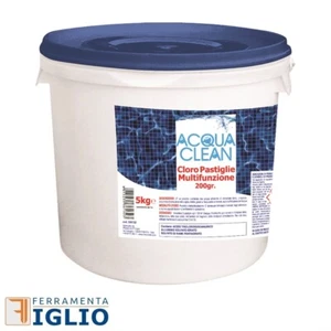 Cloro in Pastiglie Triplex Multifunzione Flocculante Alghicida per Piscine 5KG - Foto 1 di 2